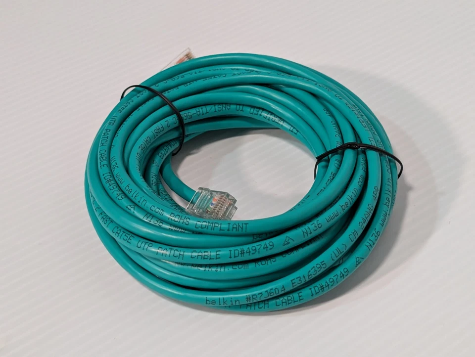 Lot of 2: Belkin A3L791-25-GRN CAT5e Green 25Ft Patch Cable, 49749, RJ45M/RJ45M - Image 3 of 4