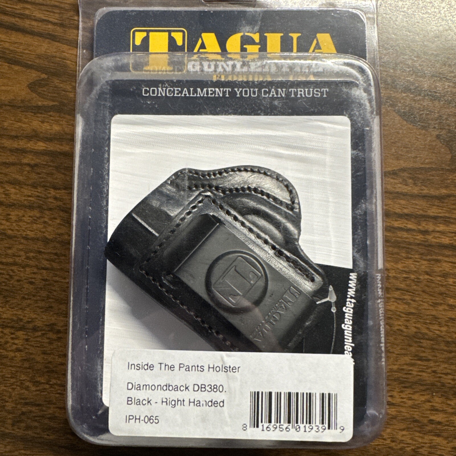 Tagua Inside Pants Holster IWB for Diamondback DB380 Black Leather Right Handed