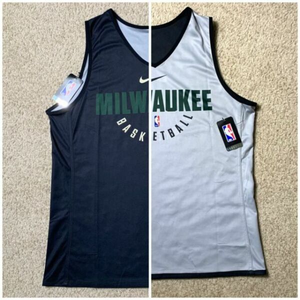 Nike NBA Milwaukee Bucks Practice Reversible Jersey Size L Tall Basketball for sale online | eBay