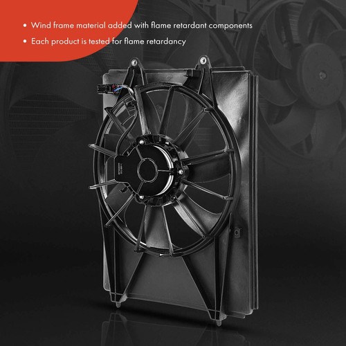 AC Condenser & Left&Right Cooling Fan Assembly Kit for Acura MDX Honda Passport - Picture 8 of 11