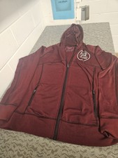 Running Man Fleece Lined Jacket Womens Medium Maroon Allstate 15k Logo