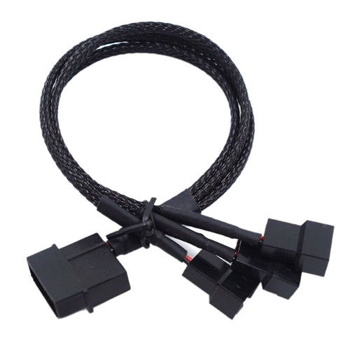 Copper Molex 4 Way 3Pin/4Pin Computer Power Fan Splitter Adapter Cable 12V A.R2 - 第 1/5 張圖片