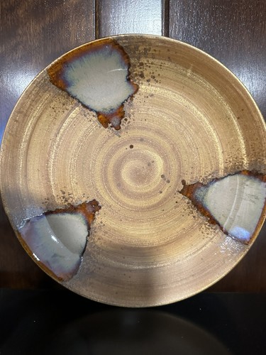 12 Piece Set Sango Splash 4951 Brown Stoneware Salad Plates Soup Bowls Mugs - Picture 4 of 14