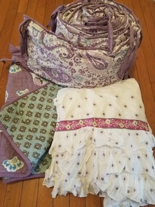 Pottery Barn Kids Brooklyn Baby Quilt Bedding Set Bumper Dust