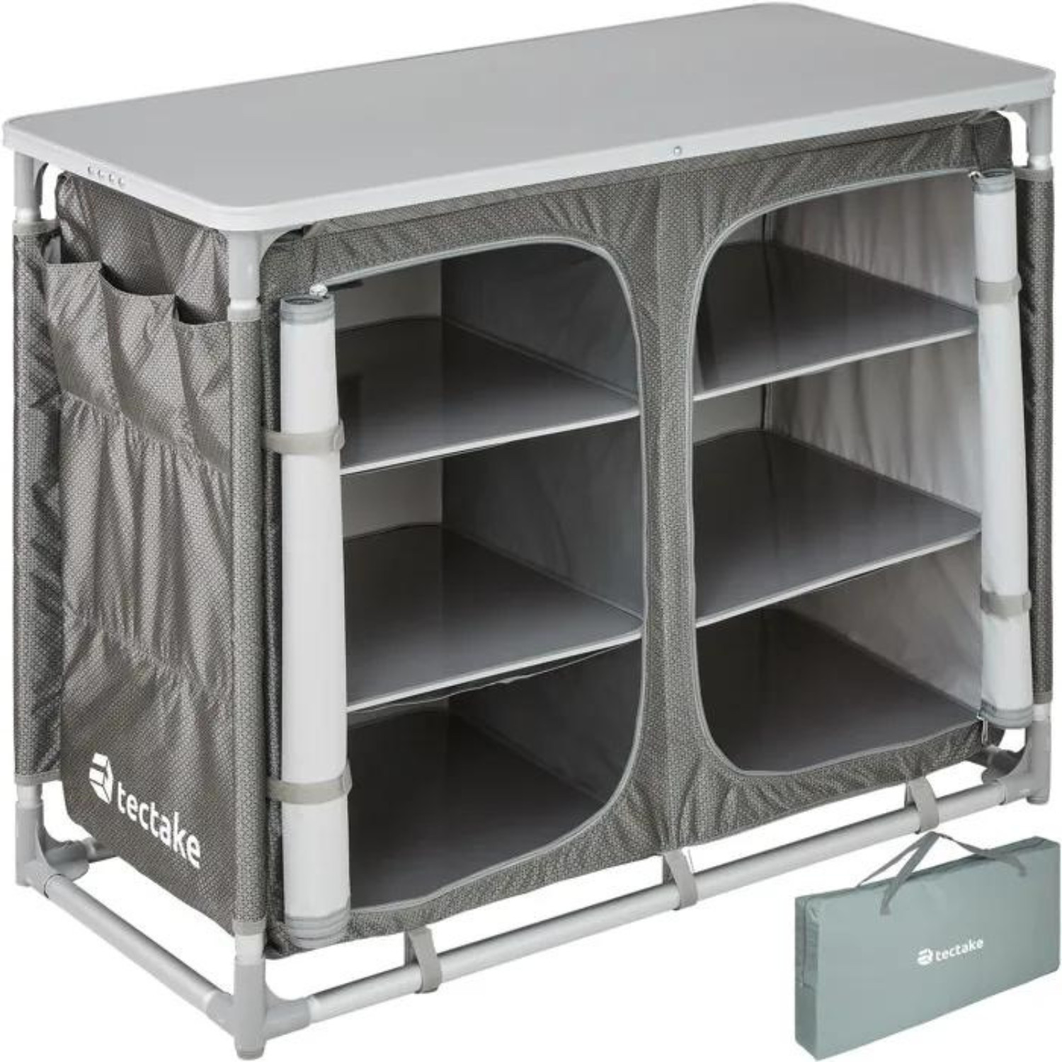 Cabinet de camping pliable idéal pour auvent de camping-car en famille
