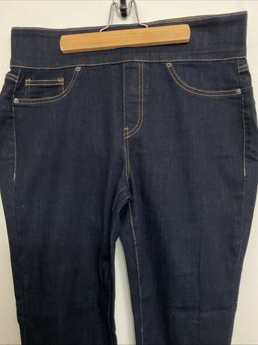 NY&C Women Size Large High Waist Pull-On Legging Skinny Stretch Jeans Dark Wash - Picture 12 of 19