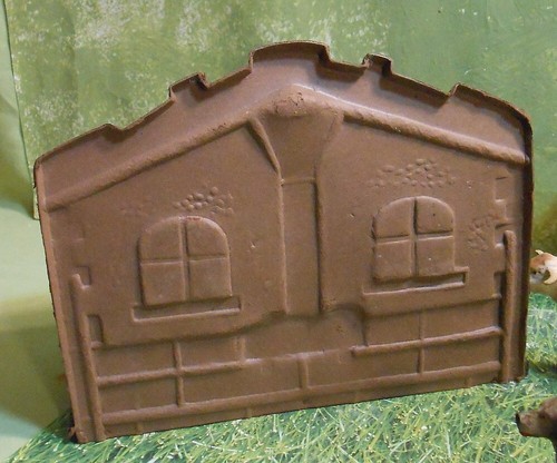 Germany Putz Farm -  Cattle Farm with Barn - Lot of 7 pieces,  Papier-mache - Picture 5 of 9