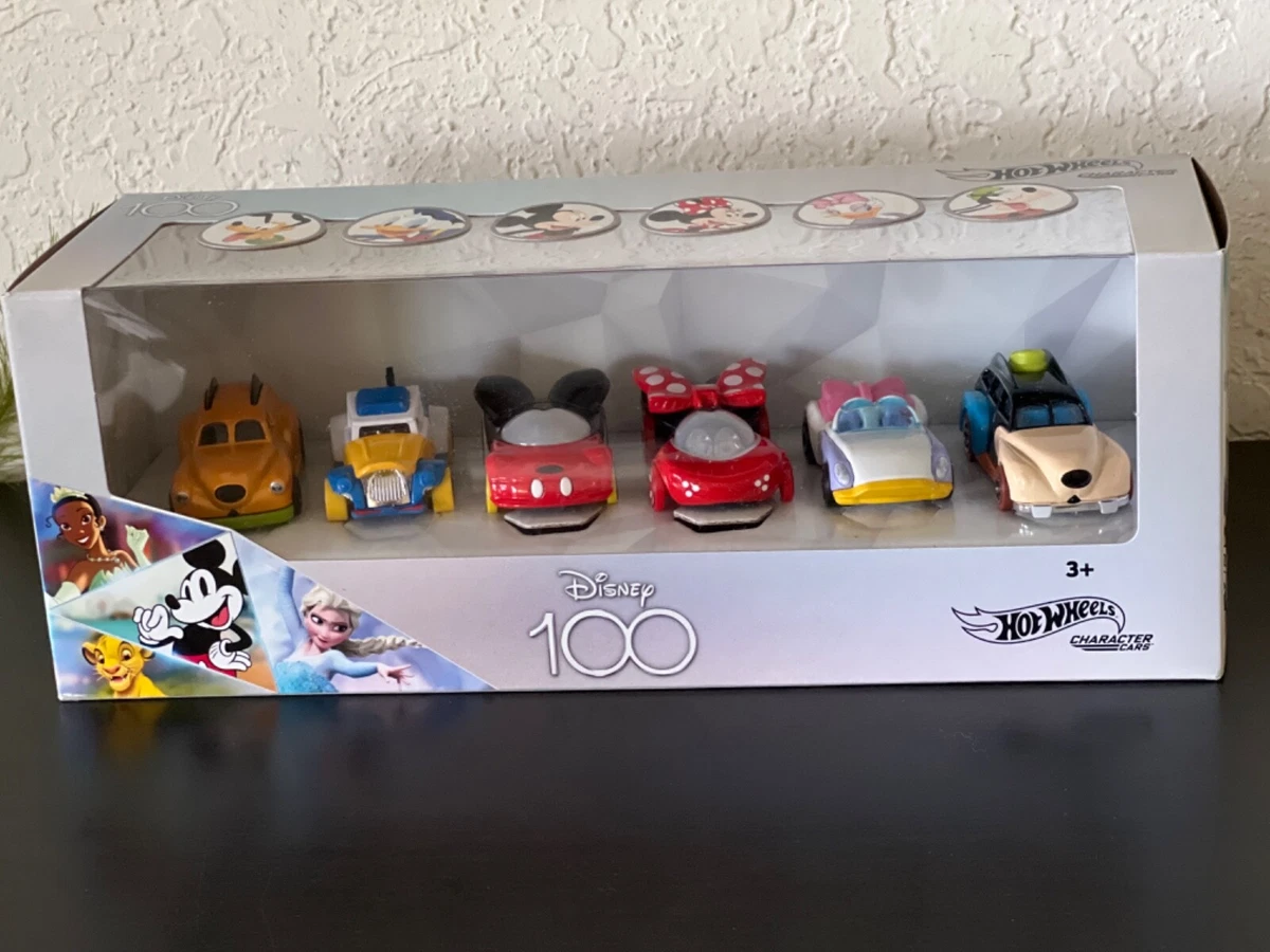 DISNEY 100 Hot Wheels Set of 6 Characters CARS 1:64 Mickey Minnie Pluto  Goofy++