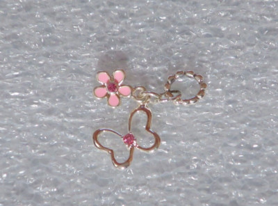 NEW DaVinci Beads & Charms Interchangeable Jewelry - Butterfly Flower Duo DB26-6