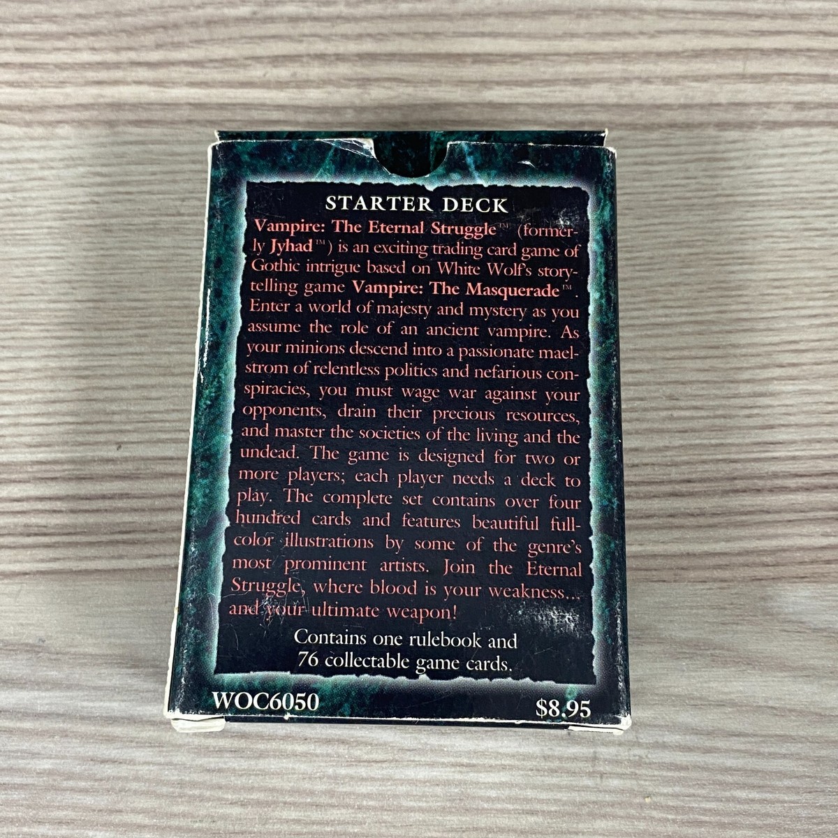 VAMPIRE THE ETERNAL STRUGGLE DECKMASTER TRADING CARD GAME OF