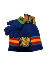 TMNT Teenage Mutant Ninja Turtles Youth Beanie Tobaggon Hat and Gloves Set NEW