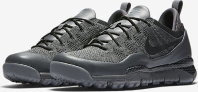 HERREN NIKE LUPINEK FLYKNIT LOW GRÖSSE 6 EUR 40 (882685 001) DUNKELGRAU/SCHWARZ