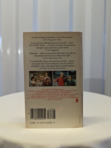 Neighbors by Thomas Berger Vintage Movie Tie-In Paranoia Paperback - Picture 3 of 3