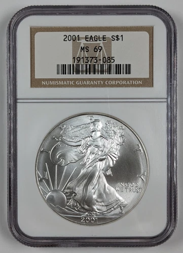 2001 American Silver Eagle $1 NGC MS 69