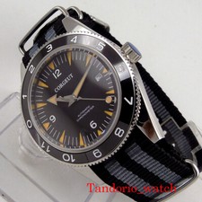 41mm Corgeut black dial sapphire glass date miyota 8215 automatic men's watch