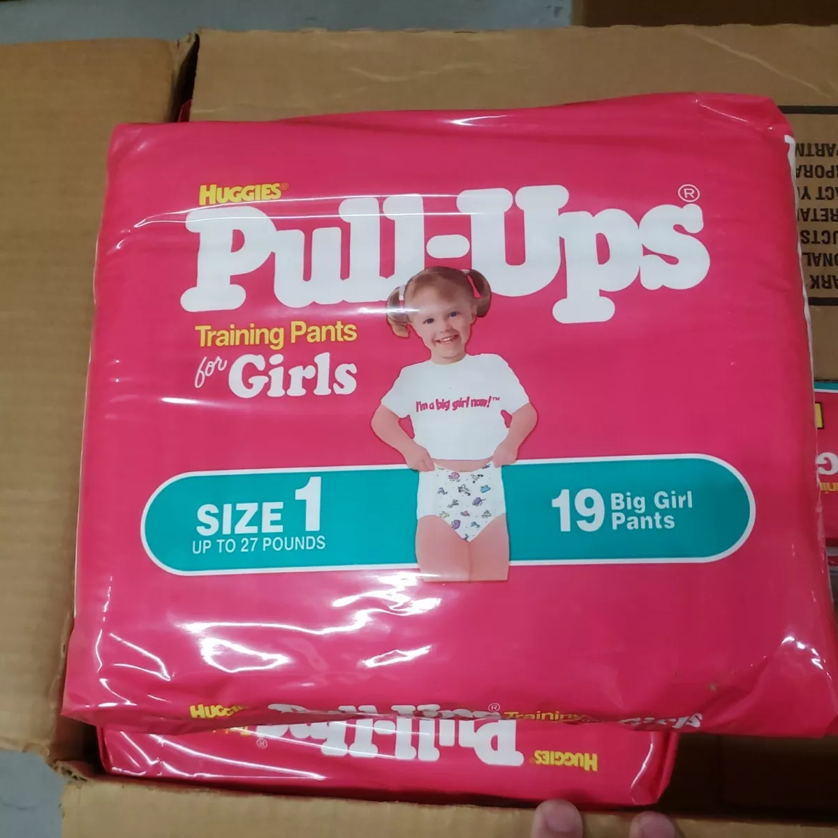 Vtg Huggies Pull Ups Training Pants For Girls SZ 1 Up to 27lbs SEALED!!  NOS!!