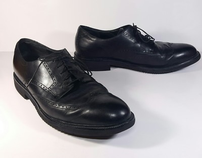 Rockport Mens Shoes Black Dressports Leather Wingtip 13 M  display picture 3