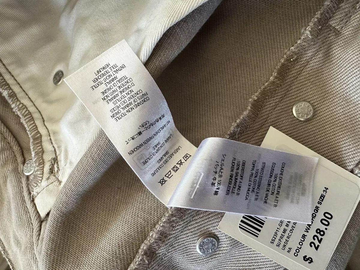Supreme UNDERCOVER Layered Jean Washed Grey size 34 new ready to