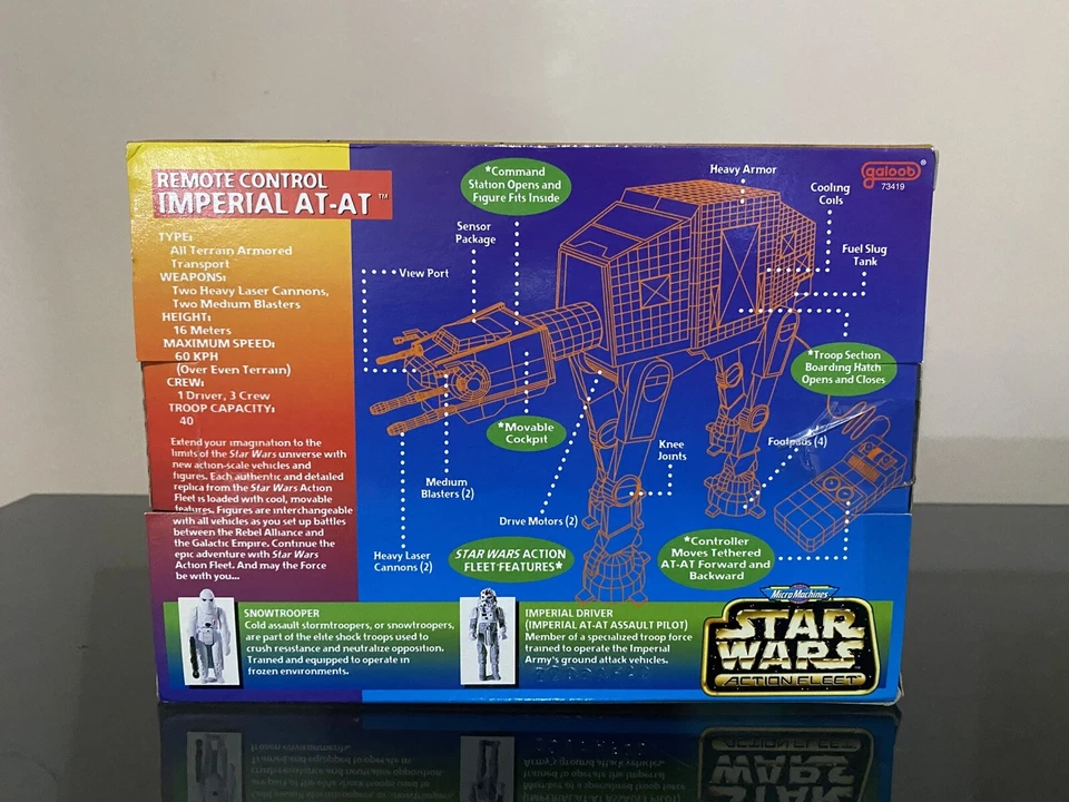 Micro-Machines Action Fleet Star Wars REMOTE CONTROL IMPERIAL AT-AT W/ Snowtroop - Image 2 of 2
