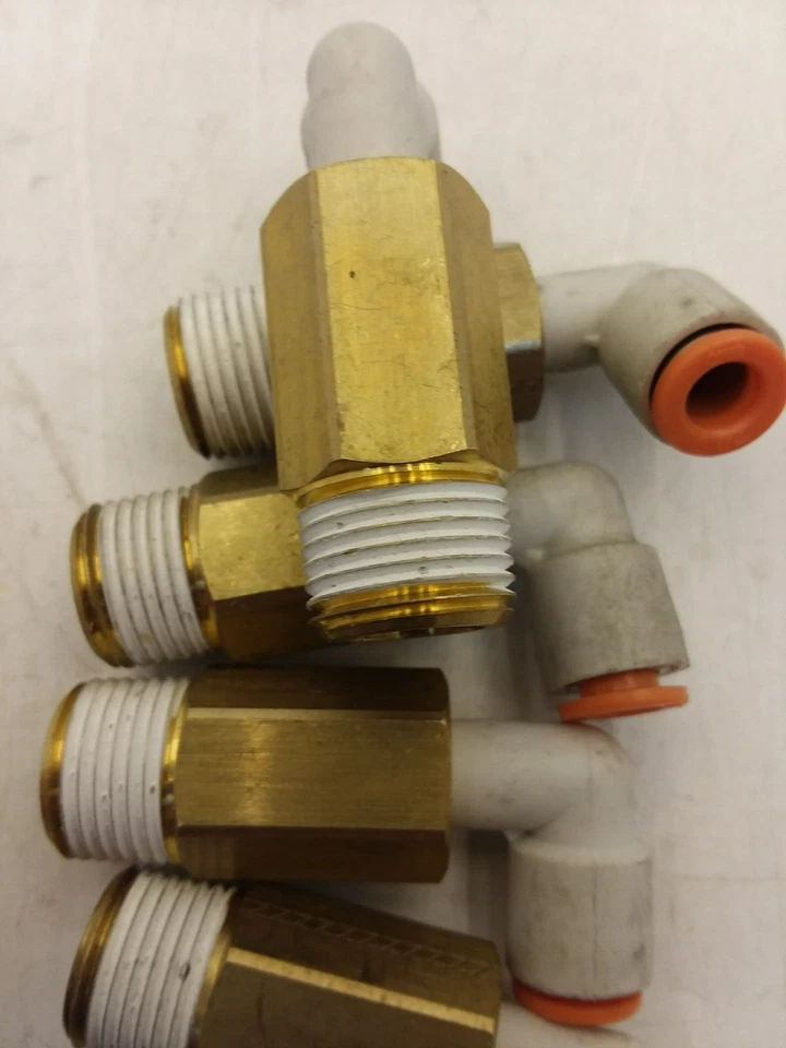 SMC KQ2W07-36S EXTENDED MALE ELBOW 3/8" NPT 1/4" OD TUBE LOT OF 5 NNB - Image 3 of 4