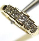 14k yellow gold .90ct princess diamond anniversary wedding band ring 4.4g 4.5 — photo 5