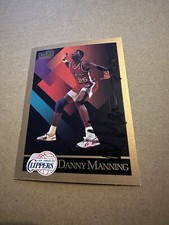 Danny Manning Signed 1990-91 Skybox #129 Los Angeles Clippers NCAA HOF Kansas #1