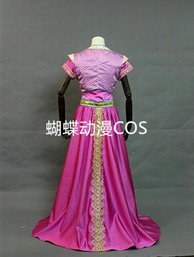Vestito rosso principessa gelsomino adulto costume cosplay film cosplay vestito Aladdin - Foto 6 di 7