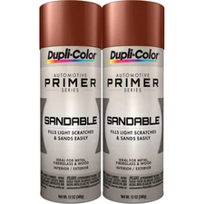 Duplicolor DAP1694 (2-Pack), Automotive Sandable Primer, Red Oxide, 12oz Aerosol