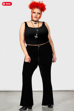 NWT Killstar Thena's Thistle Velvet Bootcut Pants 4XL - 2XL US Size Trousers