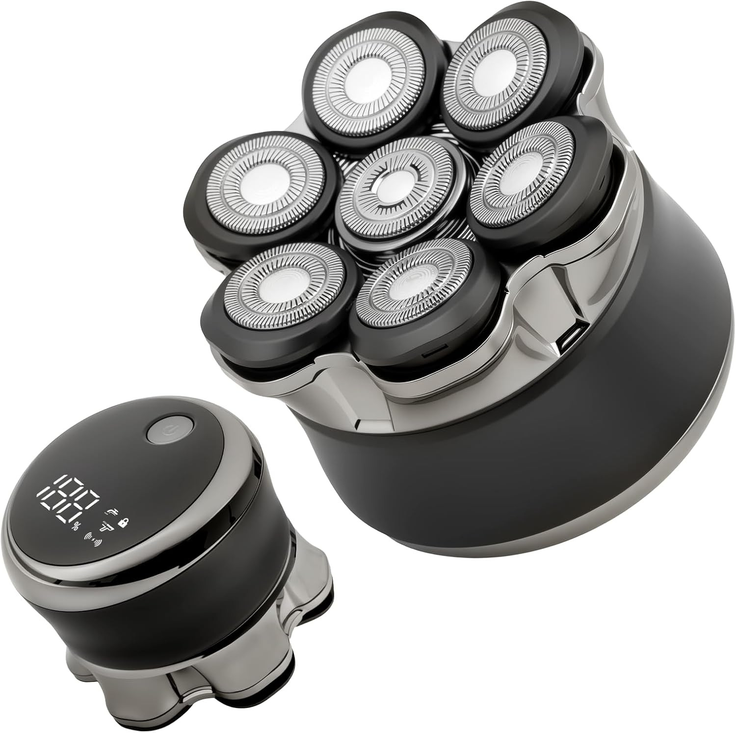 Rasoio Elettrico Uomo per Testa Calva - Ricaricabile IPX6 Type-C