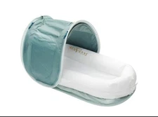 DockATot Deluxe + Dock Baby Lounger with cabana canopy for outdoor indoor fun