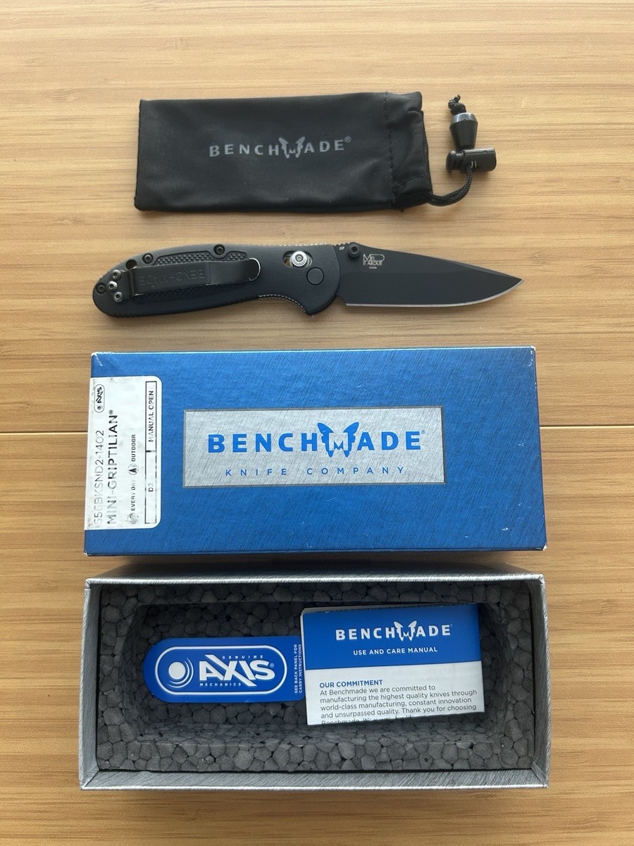 Benchmade 556 Mini Griptilian - Black Noryl GTX - Black Drop Point