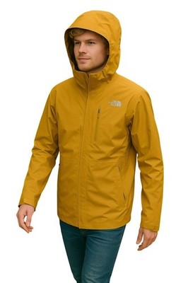 North Face Dryzzle Future Light Mens Medium Hooded Jacket Mustard