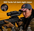 Night Vision Scope with 300 Yard range in total darkness. 5X zoom and rechargabl