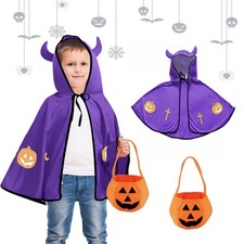 Deguisement Halloween Enfant, Cape de Diable d'halloween, Costume d'Halloween
