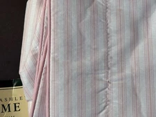 Rare NEW LAURA ASHLEY *Euro PINK Stripe PILLOW SHAM Vintage ENGLISH ROSE Quilted