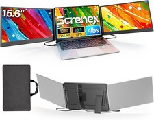15.6" Laptop Screen Extender, Triple Portable Monitor 1080P FHD IPS for 13-17.3"