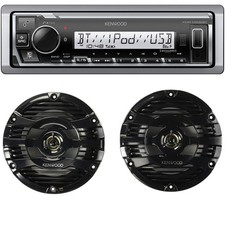 Kenwood KMR-M332BT Marine Receiver  6.5" Marine Coaxial Speakers