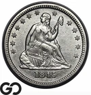 1845 Seated Liberty Quarter, Choice AU+ Scarce Date Series Issue