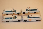 Four (4) Vintage 1965 Matchbox Lesney S & S Cadillac Ambulance Cars #54 BPW