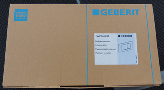 Geberit Twinline 30 Betätigungsplatte Weiß/Glanzchrom/Weiß