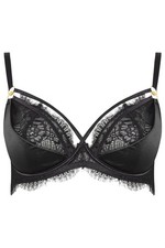 Yours Curve Women's Plus Size Lace Strap Detail Satin Underwired Bra