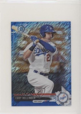 2017 Bowman Chrome Minis Blue Shimmer Refractor Cody Bellinger Rookie RC 2ct