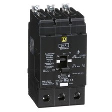SQUARE D EDB34030 30A 3-POLE CIRCUIT BREAKER, 480Y/277V 18KA