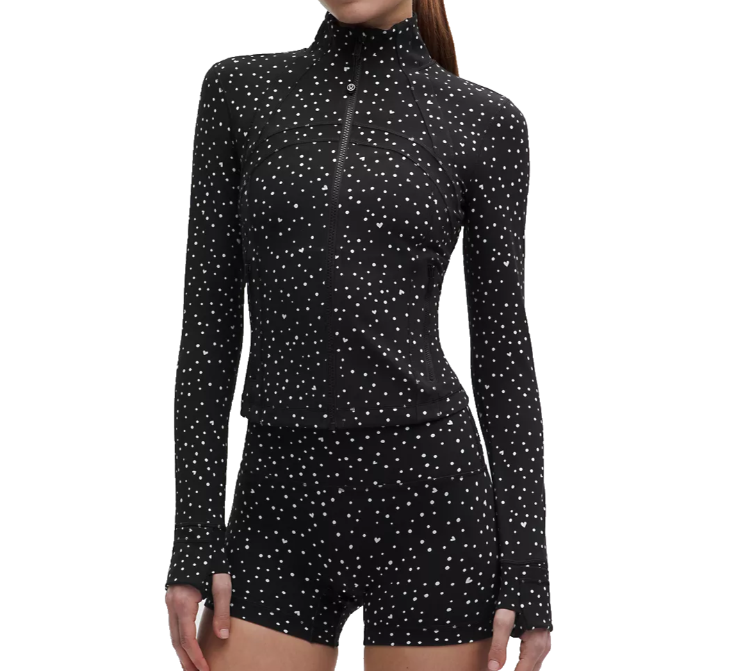 New Women's Lululemon Define Cropped Jacket Nulu - Heart Scattered