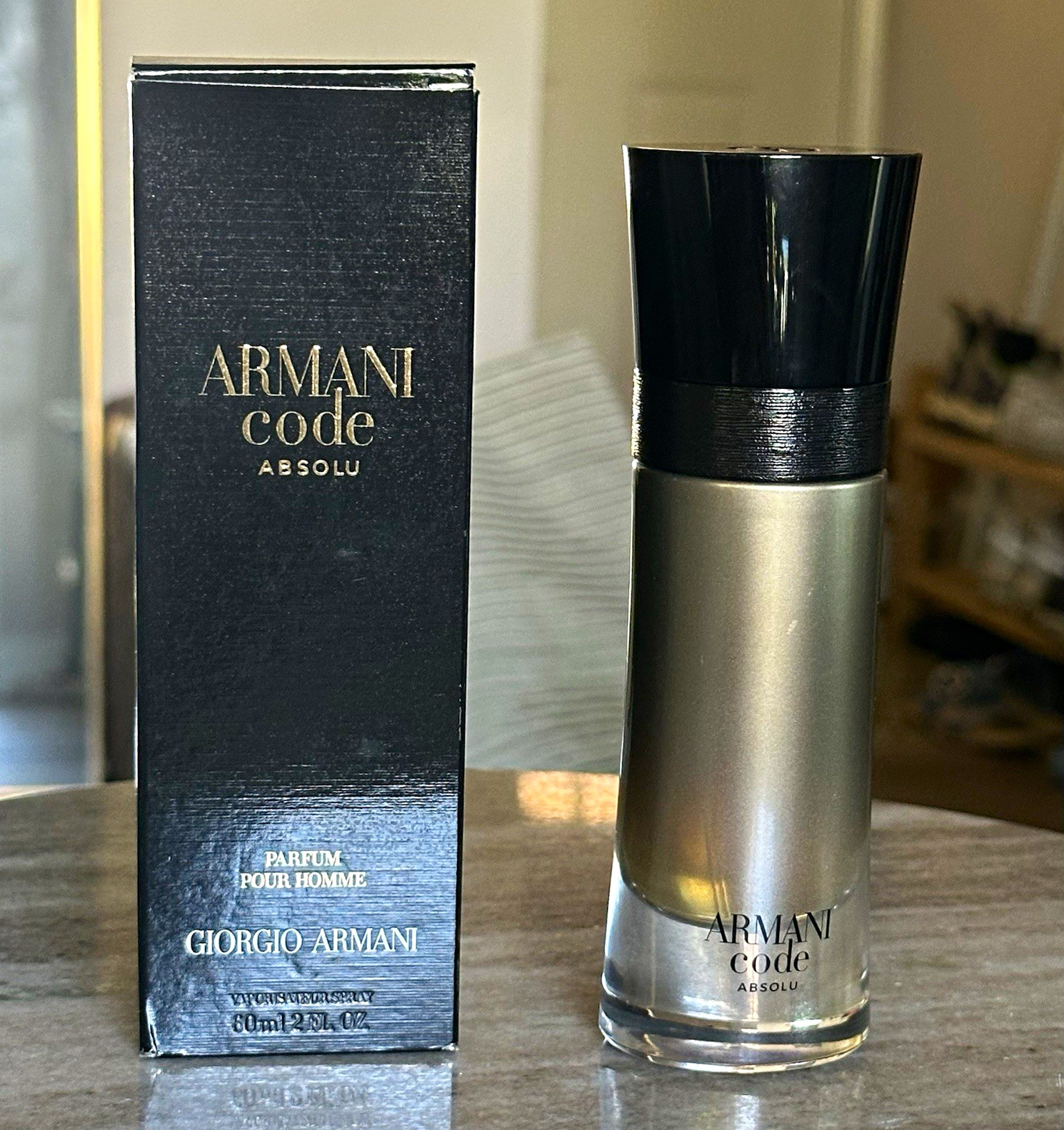 Giorgio Armani Armani Code Absolu Parfum Spray, 2 fl oz 60 ml ~ 95% Full