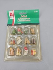 Mini Christmas Ornaments Christmas House Sealed Holiday 12 piece