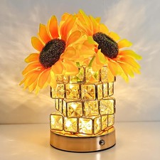Sunflower Rechargeable Flower Lamp with 3-Color Touch Dimming Light