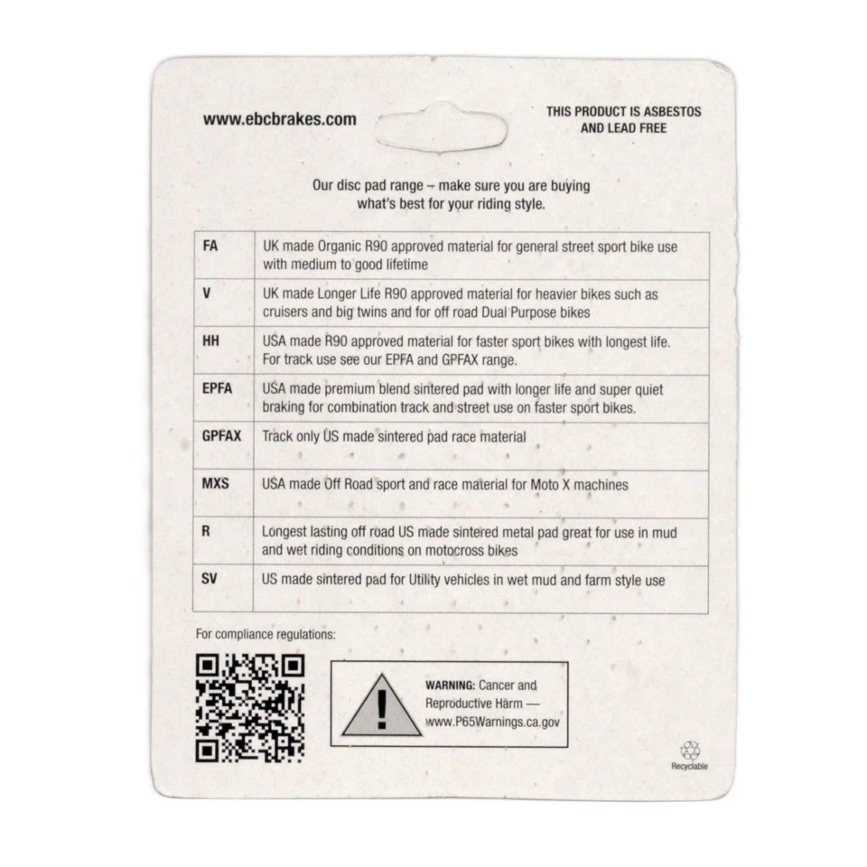 EBC Front EPFA630HH EPFA Extreme Pro Brake Pads Can AM Spyder ST LTD 13-15 - Image 3 of 4