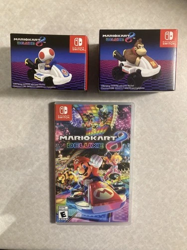 Mario Kart 8: Deluxe Edition Nintendo Switch + Toad Kart & Kong Kart McD’s Toys